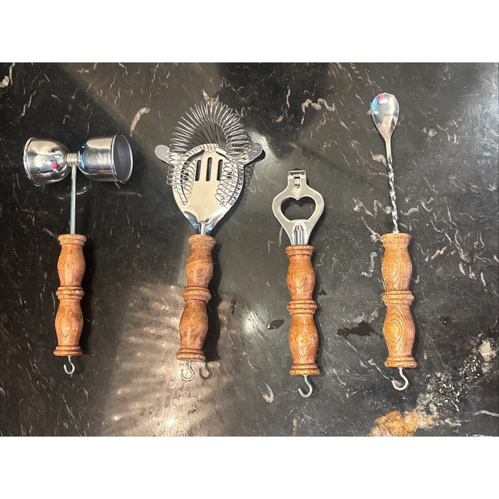 Vintage MCM 4 Piece Knight Bar Tool Set
